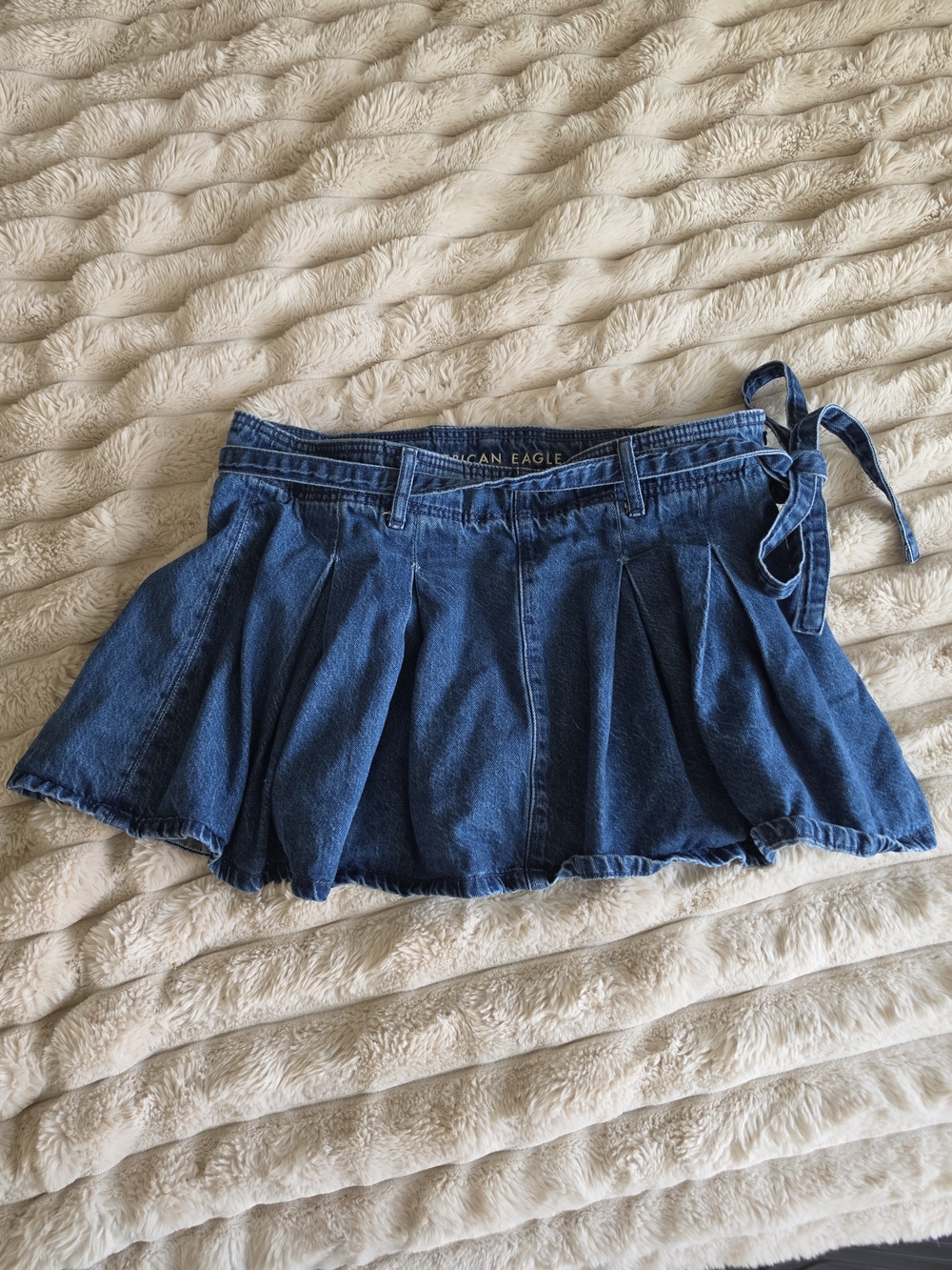 American Eagle Outfitters Denim Mini Skort - Blue, Size 6